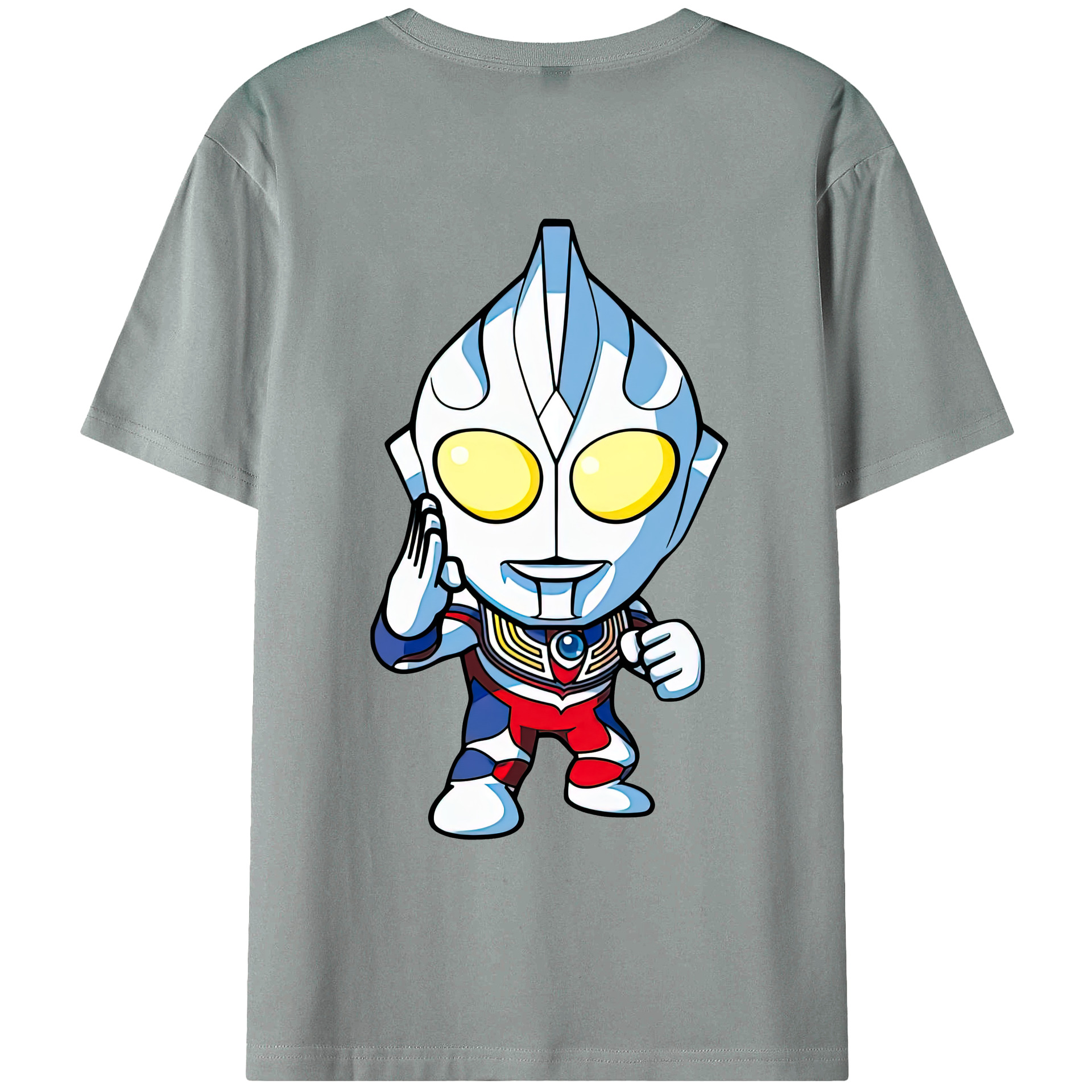 （画像用） ウルトラマン Ultraman 綿100％ メンズ半袖Tシャツ（バックプリント） 通気性